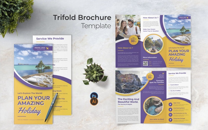 Fantastisk Holiday Trifold broschyr