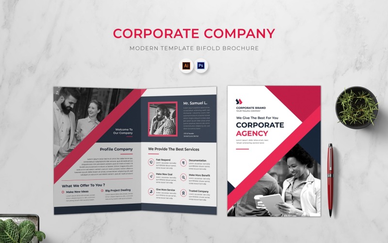 Корпоративная компания Bifold Brochure