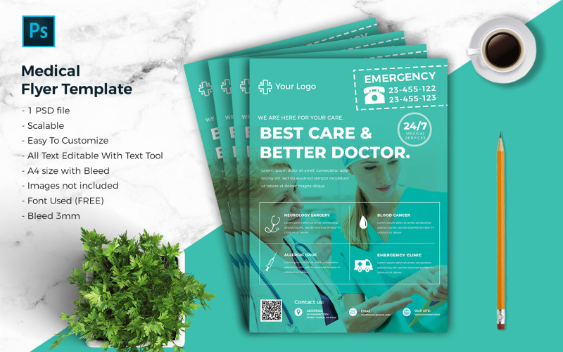 Modèle de Flyer médical vol.02