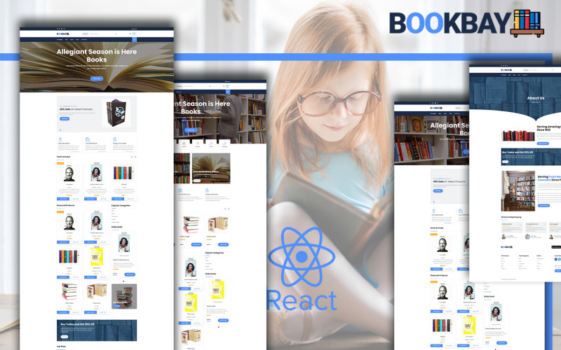 Bookbay - Book Shop React Szablon strony internetowej
