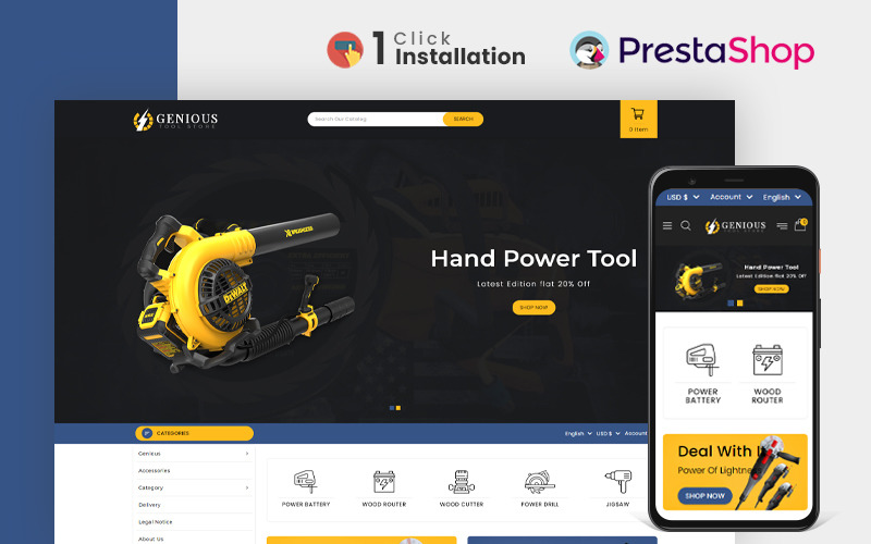 Genious Power Tools PrestaShop téma