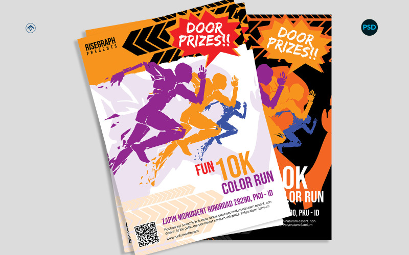 Dépliant des événements sportifs de course V1