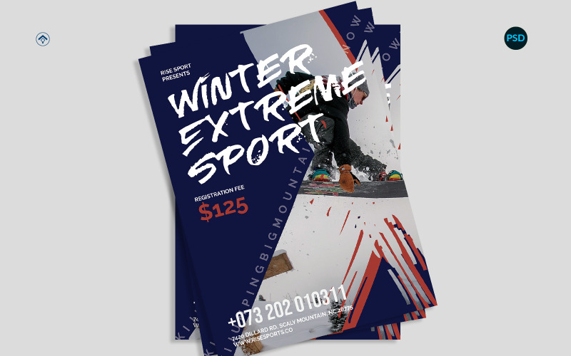 Flyer voor extreme sportevenementen V1