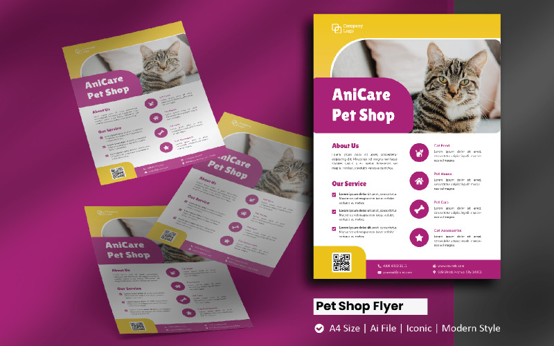 Pet Shop Flyer Broschüre Corporate Identity Vorlage