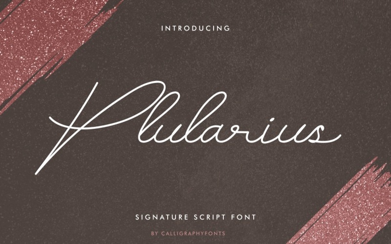 Carattere firma grafia Plularius