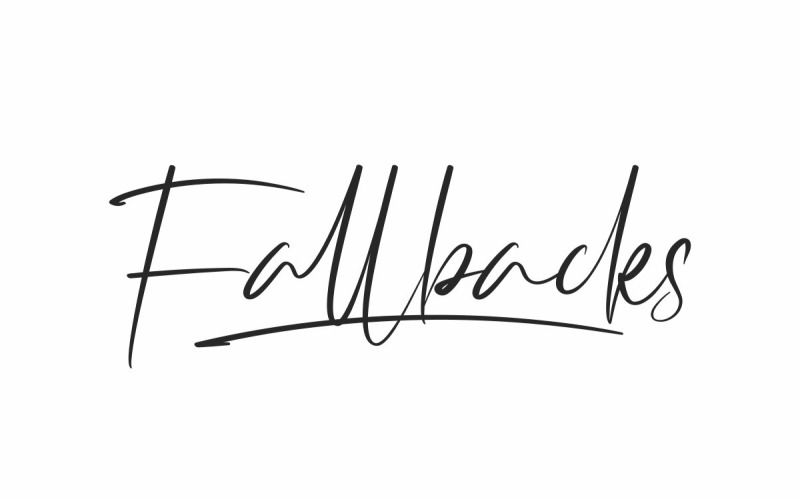 Fallbacks handtekening handgeschreven lettertype