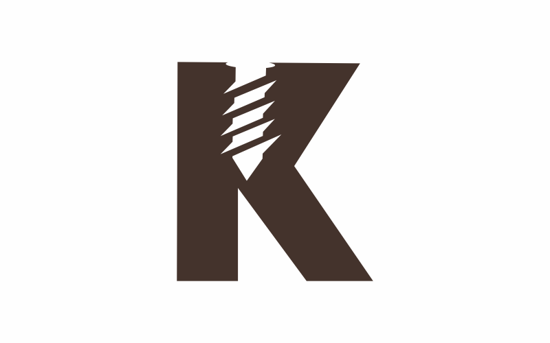 Modèle de logo de réparation lettre K