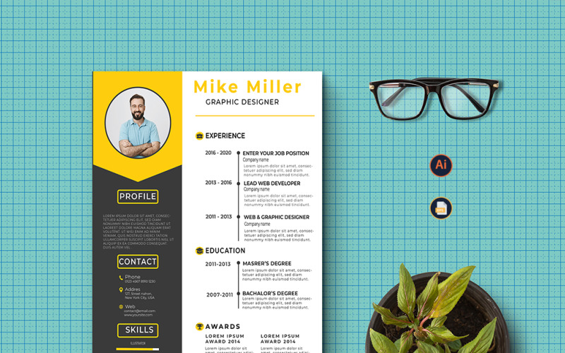 Modelos de currículo para impressão de Mike Miller