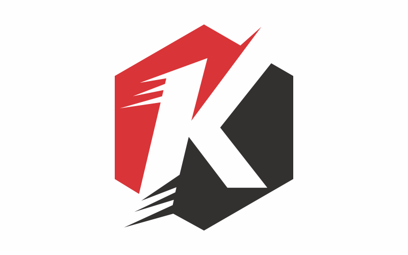 Шаблон логотипа автомобильной буквы K