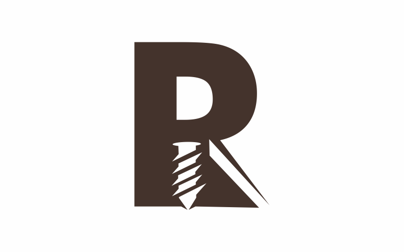 Sjabloon voor letter R reparatie Logo