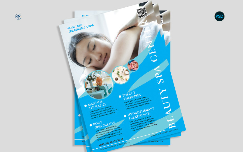 Brochure de promotion des soins de spa V4