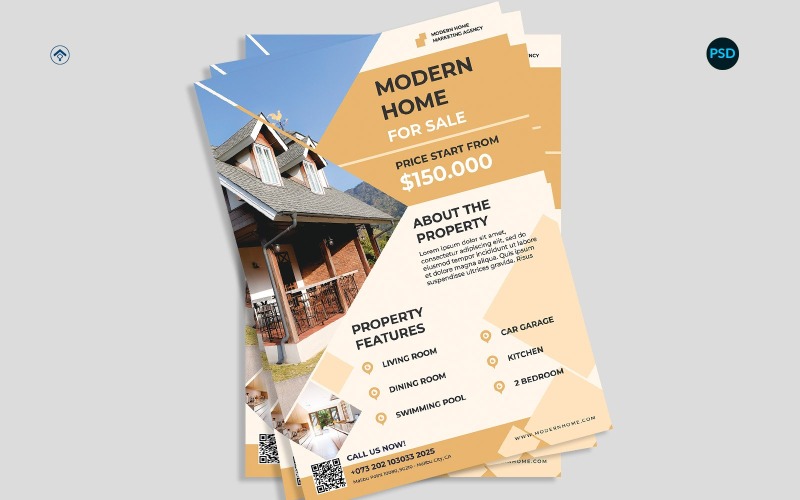 Flyer de vente de maisons et de propriétés V4