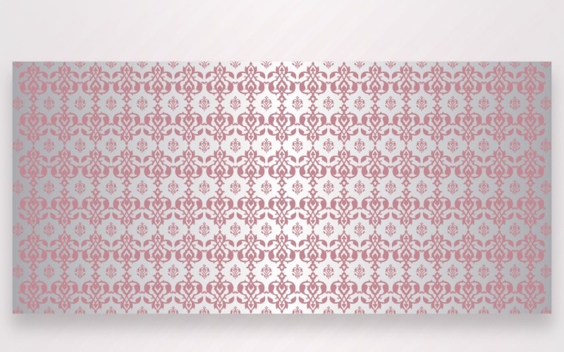 Motif d'ornement fond rose et argenté