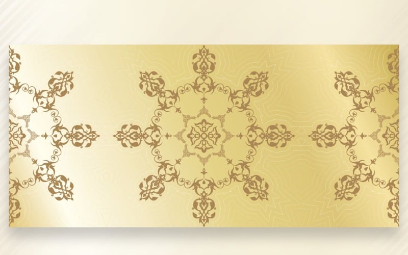 Ornament patroon Sky gouden en koperen achtergrond