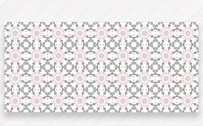 Ornament Pattern Grey & Blush Background