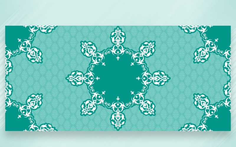 Ornamento Padrão Jade e Fundo Tiffany