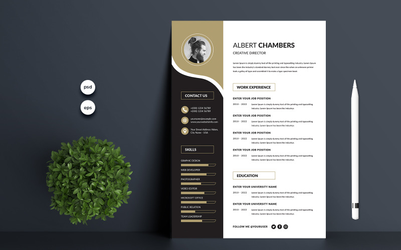 Albert Premium Resume Template