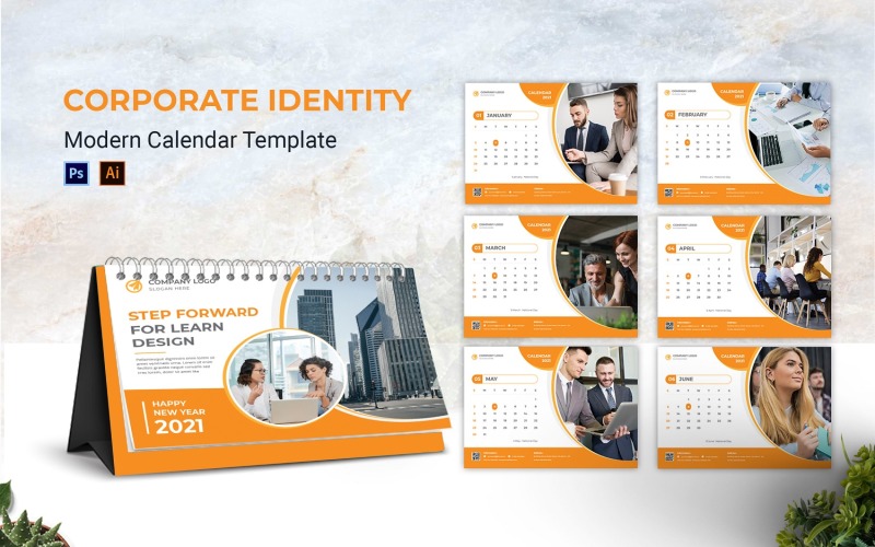 Corporate Identity Desk Calendar Planner