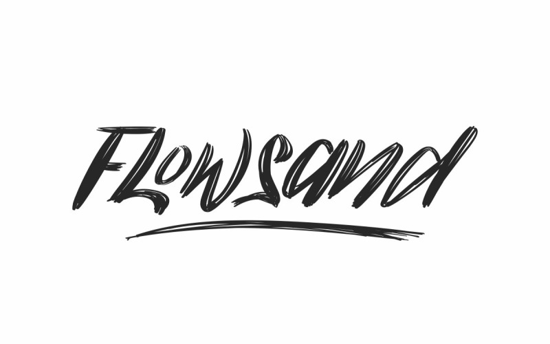 Czcionka kaligrafii pędzla Flowsand