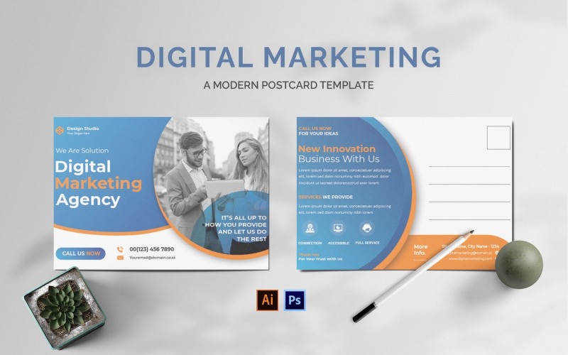 Digitális marketing képeslap