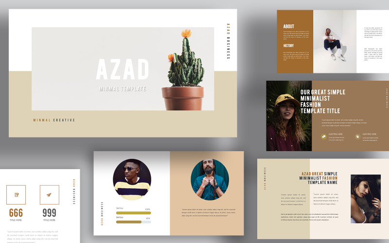 Modèles Azad Minimal Google Slides