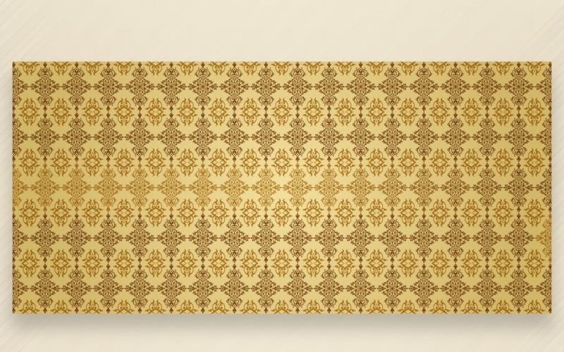 Ornament Pattern Sfondo marrone e dorato