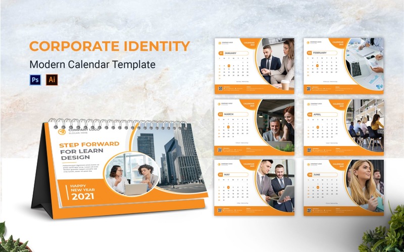 Planificateur de calendrier de bureau d'identité d'entreprise