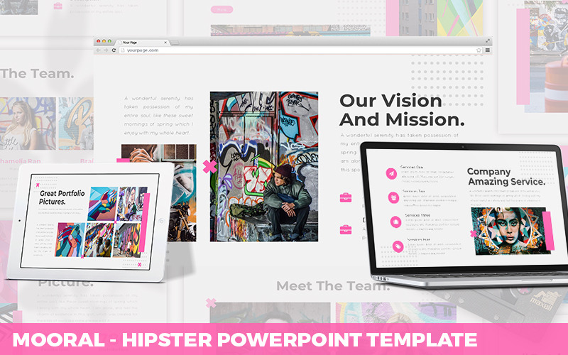 Mooral - Modèle Powerpoint Hipster