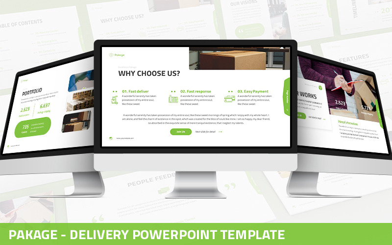 Pakage - Levering PowerPoint-sjabloon