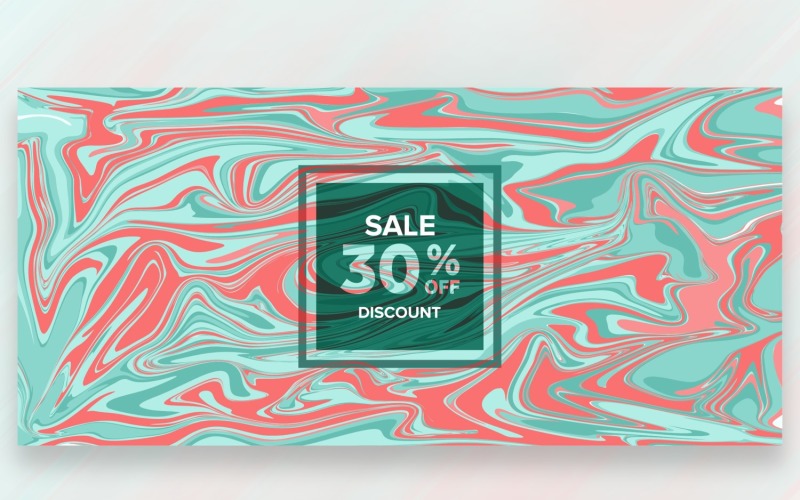 Banner de venta sobre fondo francés de mármol