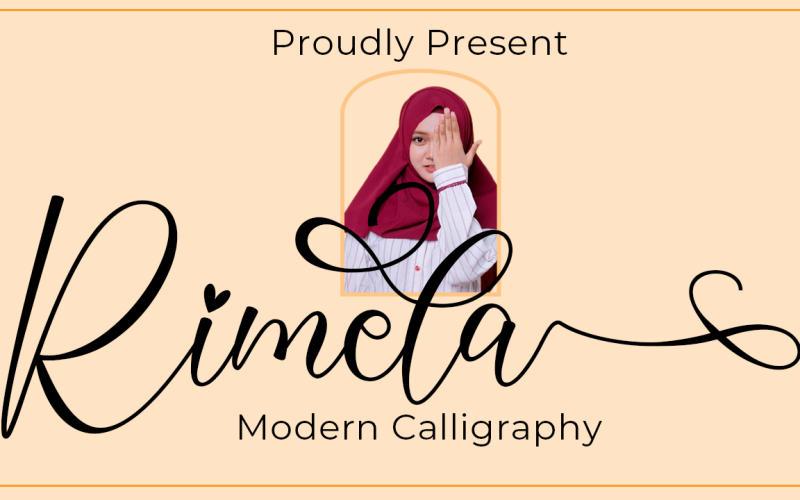 Carattere romantico di Rimela Script