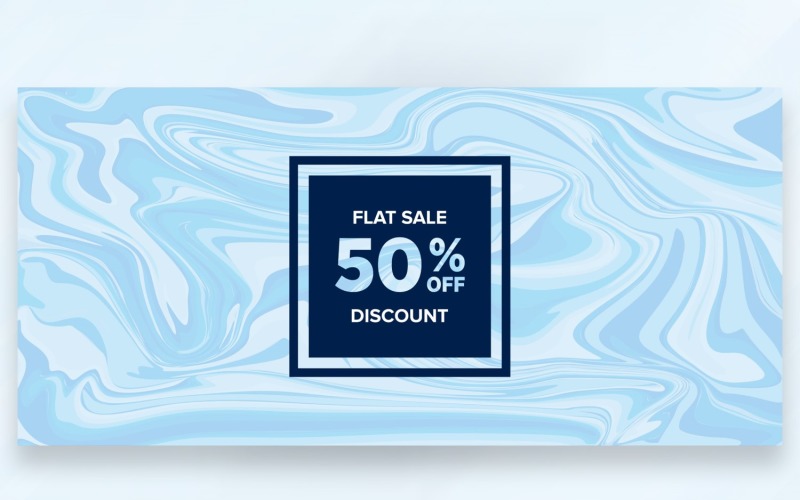 Mermer Aqua Arka Plan üzerinde Satış Banner