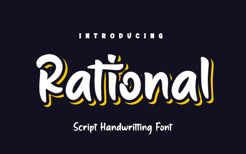 Rationeel - Mooi handgeschreven lettertype