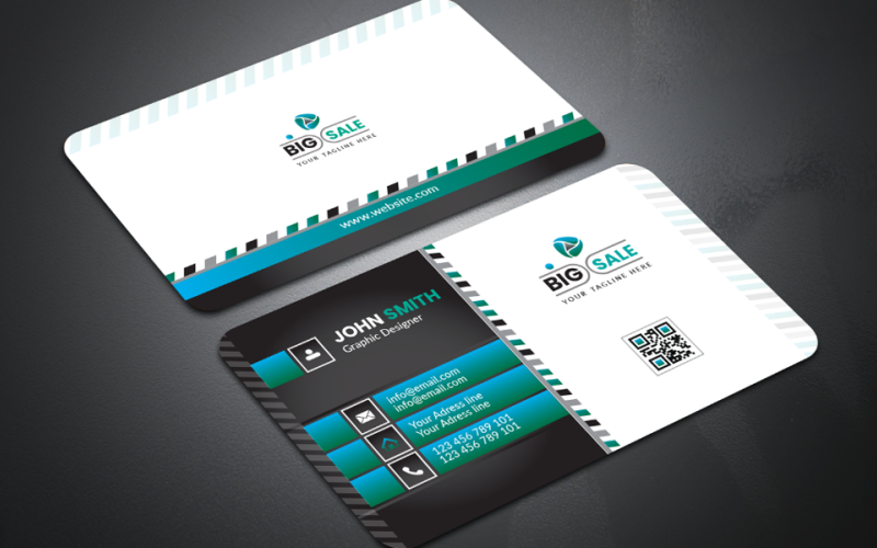 Carte de visite professionnelle de grande vente