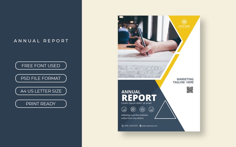 Corporate Business Annual Report Cover Template Design