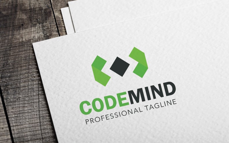 Уникальный шаблон логотипа Codemind