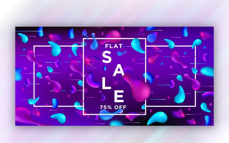 Zkapalněná kapalina fialová Banner Design ilustrace