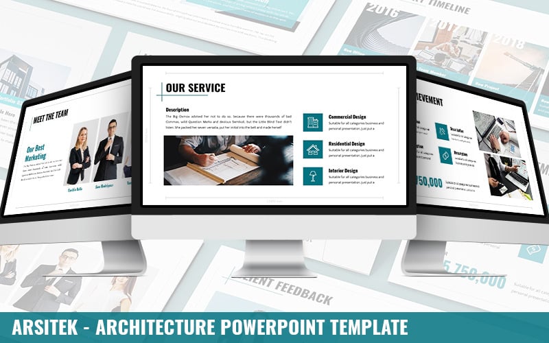 Arsitek - modelo de PowerPoint de arquitetura