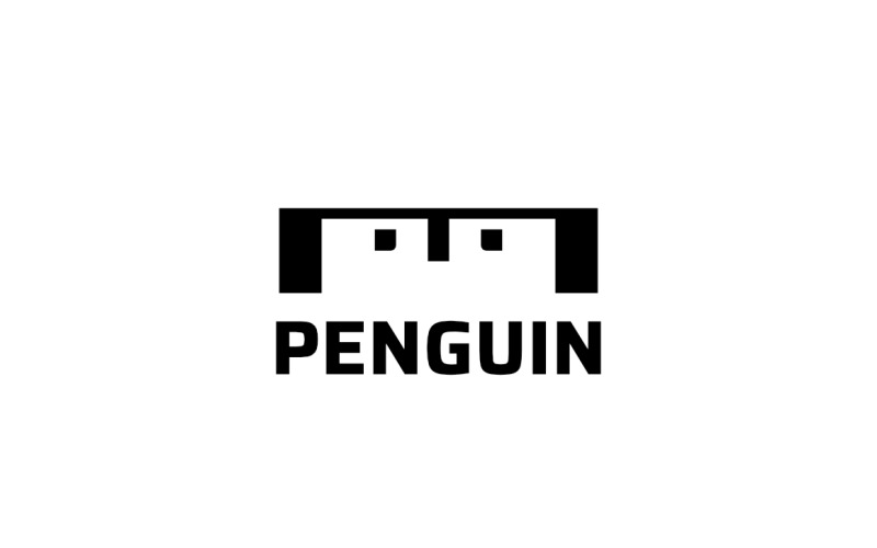 M пінгвін - шаблон логотипу