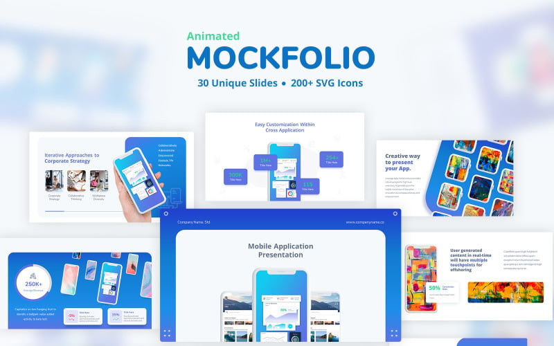 MockFolio - Modèle PowerPoint de maquette animée