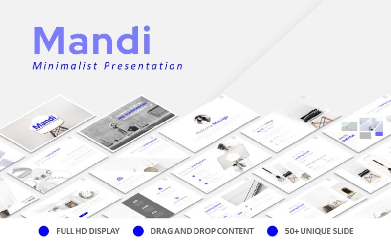 Modèle PowerPoint de présentation minimaliste de Mandi