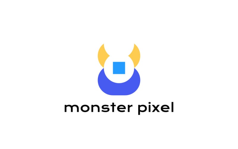 Monster Pixel - Logotipo plano