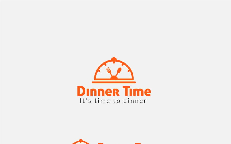 Projektowanie Logo czasu żywności, koncepcja szablonu Logo czas kolacji