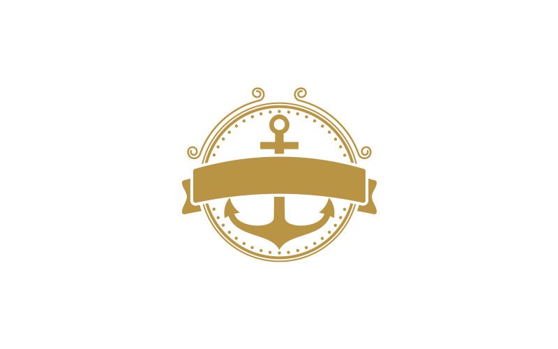 Шаблон логотипа морских ретро эмблемы