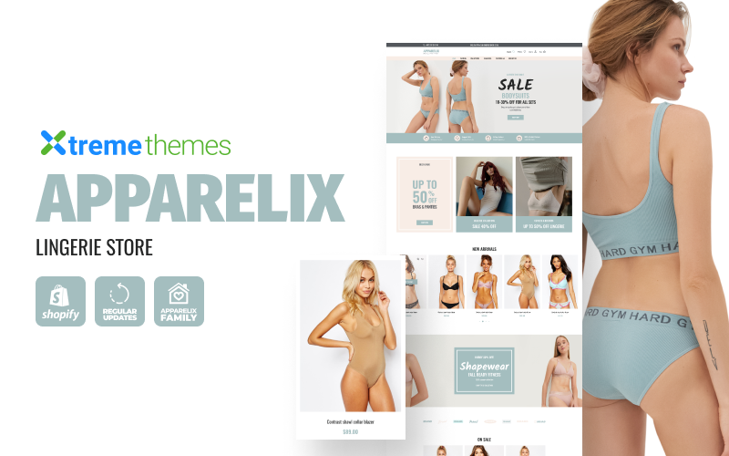 Apparelix Shopify内衣专卖店主题