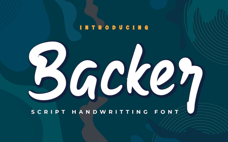 Backer - Hermosa fuente de escritura a mano