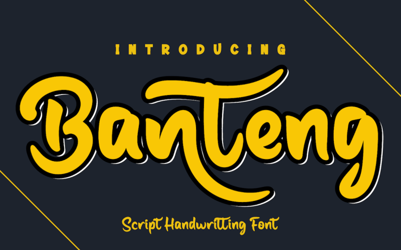 Banteng - Mooi handgeschreven lettertype