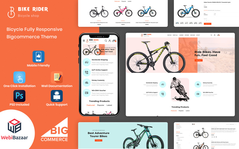 BikeRider - Többcélú extrém sportok Bigcommerce téma