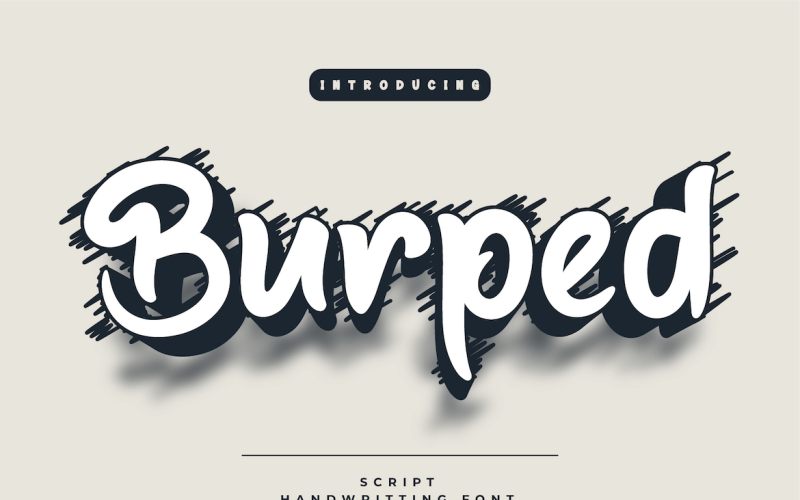 Burped - vackert handstilsteckensnitt