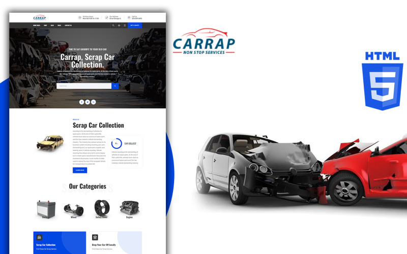 Carrap - Html šablona pro opravy automobilů